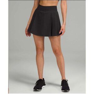 Lululemon Side-Pleat High-Rise Tennis Skirt Size 12 Black